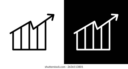 Business growth icon symbol concept for graphic design, Website, UI. EPS