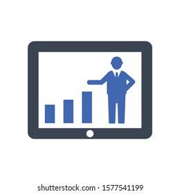 Business growth Icon, Vector graphics