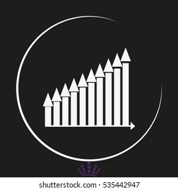 business growth, icon, vector illustration EPS 10