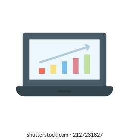 Wirtschaftswachstumssymbol, Vektorbild. Kann auch für Digital Marketing verwendet werden. Geeignet für mobile Apps, Web-Apps und Printmedien.