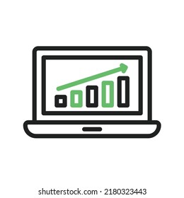 Business Growth icon vector image. Can also be used for Digital Marketing. Suitable for mobile apps, web apps and print media.