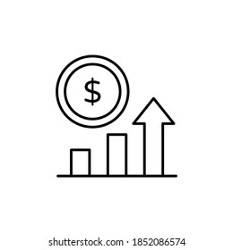 Icono de Crecimiento del Negocio en vector. Logotipo
