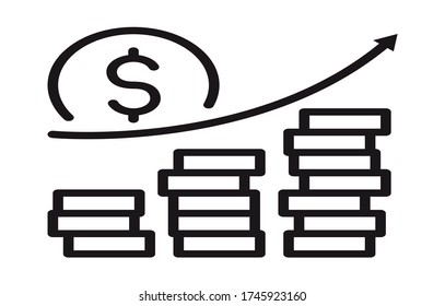 BUSINESS GROWTH icon vector for web and app