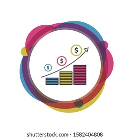 Business Growth icon with white background