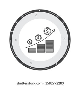 Business Growth icon with white background