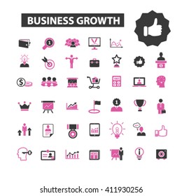 business growth icons
