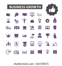 business growth icons
