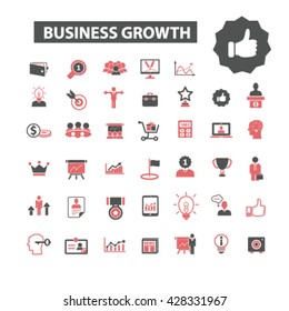 business growth icons
