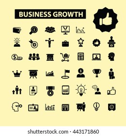 business growth icons