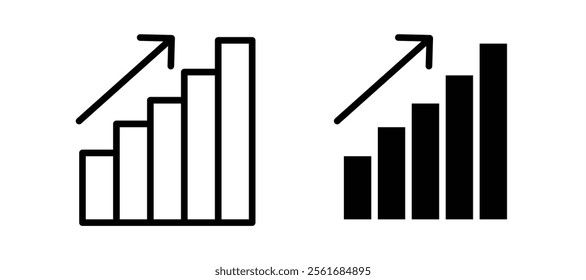Business growth icons for web ui designs