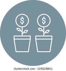 Business Growth line circle icon vector image. Can also be used for web apps, mobile apps and print media.