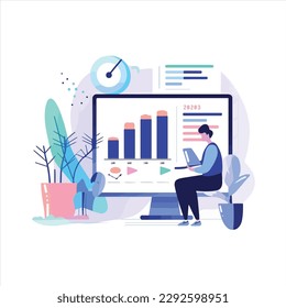 Business Growth Management Analysis Illustration