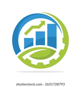 Business growth management concept illustration icon.