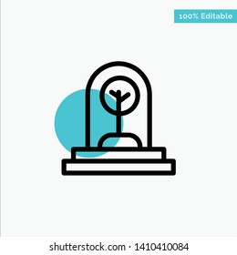 Business, Growth, New, Plant, Tree turquoise highlight circle point Vector icon