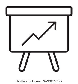 Ícone de apresentação de crescimento da empresa. ilustração vetorial.