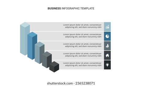 Diseño de plantilla de gráfico de plantillas infográfico de barra de progreso del crecimiento del negocio