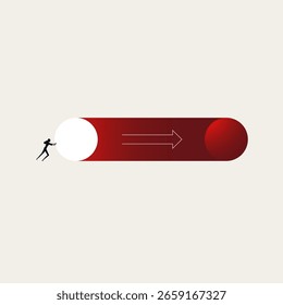 Business growth and progress vector concept. Symbol of target, objective, strategy. Minimal design eps10 illustration.