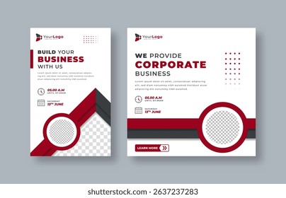 Business Growth Social Media Banner Template for Entrepreneurs – Editable Vector Design for Startup Success, Leadership, and Marketing Campaign