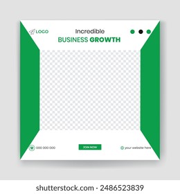 Business growth social media post design template