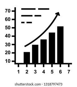 Business growth solid icon design