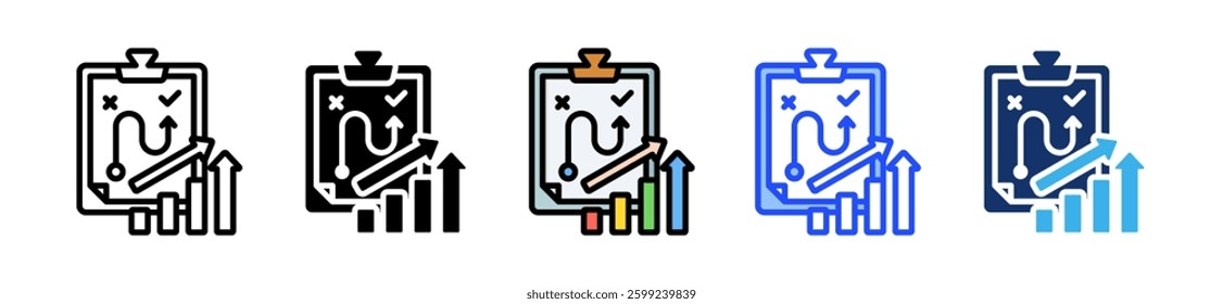 Business Growth Strategy Icon Set With Multiple Style Collection