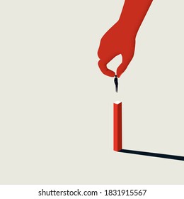 Business growth and success vector concept. Symbol of business consulting, finance advisory. Eps10 illustration.