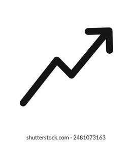 Business Growth Trend Arrow Icon for Performance and Success Tracking