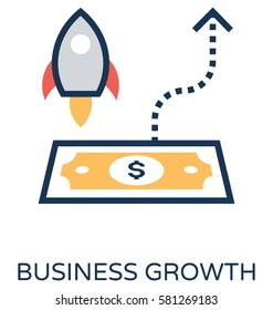 Business Growth Vector Icon 