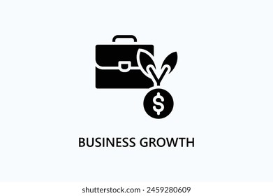 Business Growth Vector Icon Or Logo Illustration