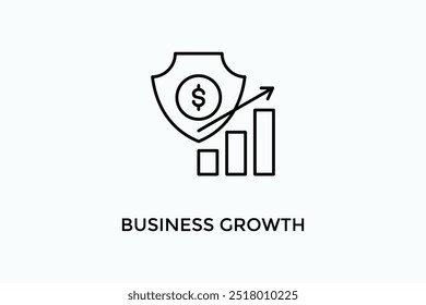 Icono de Vector de crecimiento empresarial o ilustración de logotipo