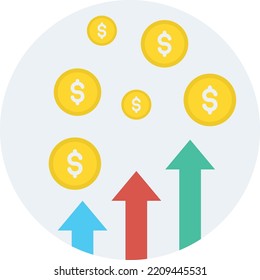 Business Growth Vector icon which is suitable for commercial work and easily modify or edit it

