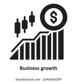 Business growth Vector Icon which can easily modify or edit

