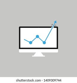 Business growth. Vector illustration flat design