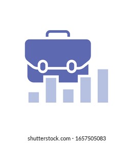 Business Growth Vector illustration. Business Investment and Growth Glyph Style icon. EPS 10