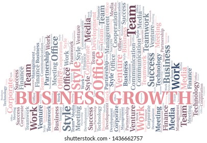 Business Growth word cloud. Collage made with text only.