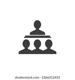 Gráfico de diseño blanco y negro aislado de vectores de iconos de grupo empresarial
