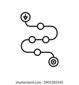 Business guideline vector icon. Business guideline vector symbol in black and white color.
