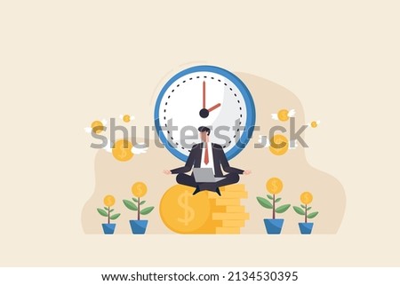 Business guru or expert abstract concept. money and time, money and investment advisor concept.