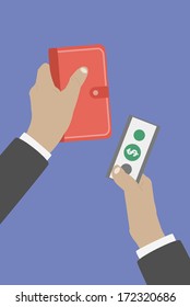 Business hand action concepts purchase