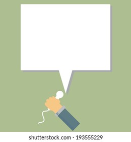 business hand announce on Frame blank
