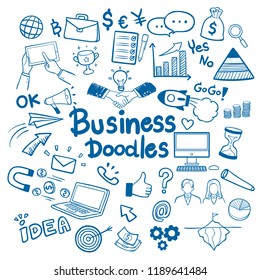 Business hand drawn doodles background vector