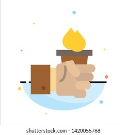 Business, Hand, Leader, Leadership, Olympic Abstract Flat Color Icon Template
