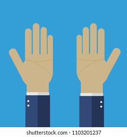 business hand man showing five fingers