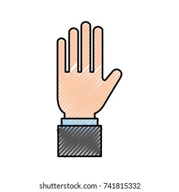 business hand man showing five fingers
