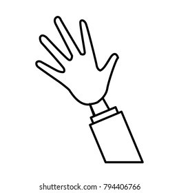 Business hand open