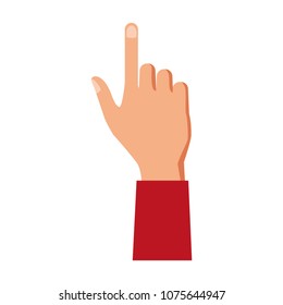 Business hand pointing up