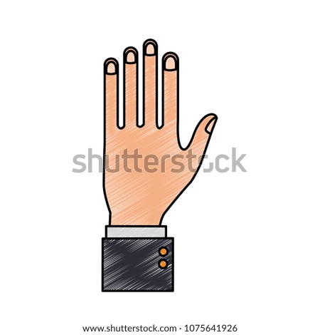 Business hand pointing up scribble