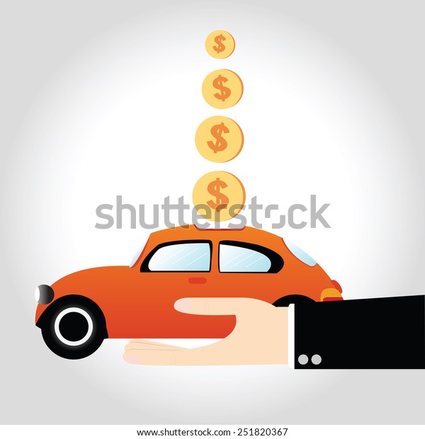 Business hand\
saving money in car shaped piggy\
bank