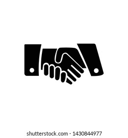 Business hand shake icon logo
