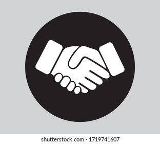 Business Hand Shake Icon, Vector Design